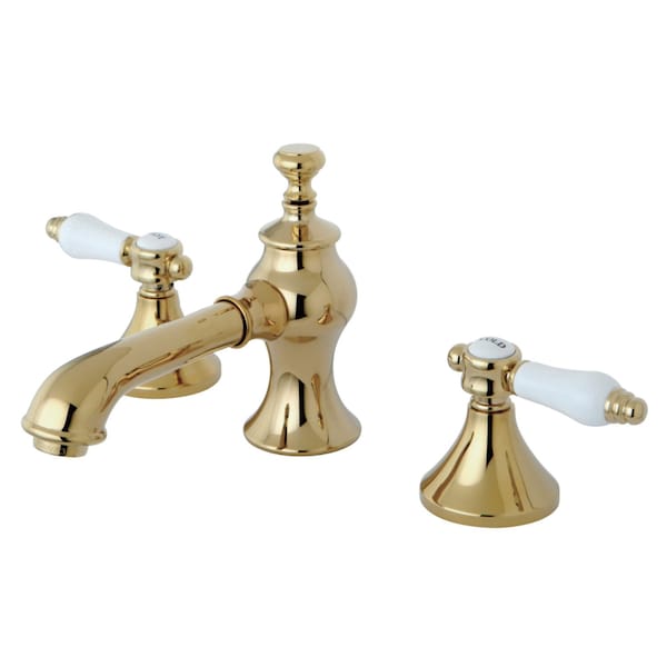 KC7062BPL 8" Widespread Bathroom Faucet, Polished Brass